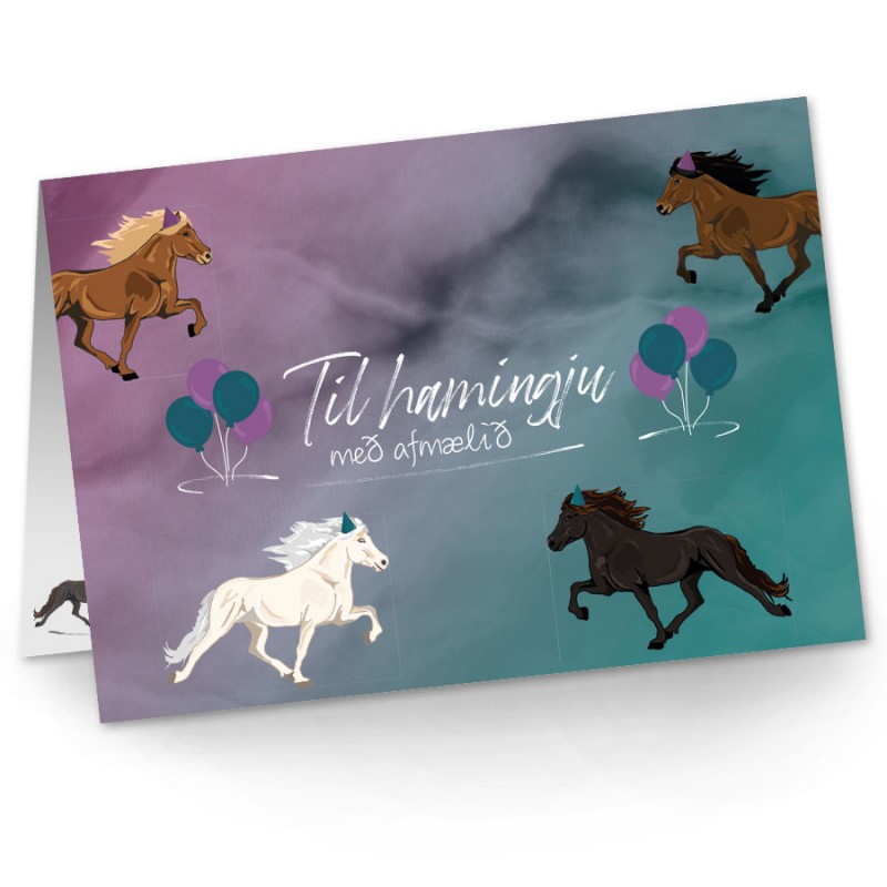 Equisigned Geschenkkarte ,,Horsecolor Birthday"
